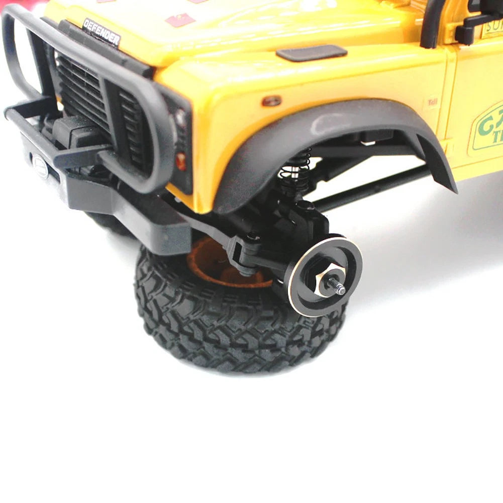 FCX24m Wheel Weights Kit fitted on car - best upgrade for FMS 1:24 RC Crawler