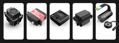 electronic components on a white background