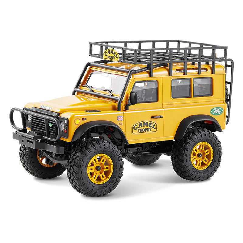 FMS FCX24M 1:24 Land Rover Defender D90 Yellow RC Crawler - UK Stock