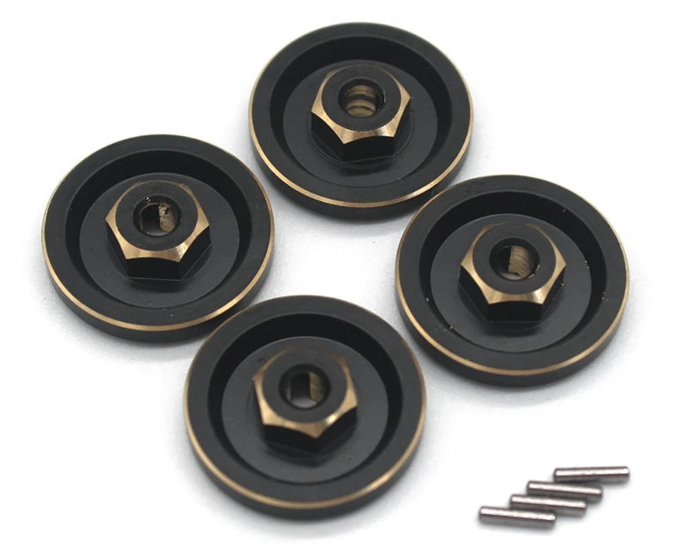 FCX24m Wheel Weights Kit - brass wheel weights for FMS 1:24 RC Crawler
