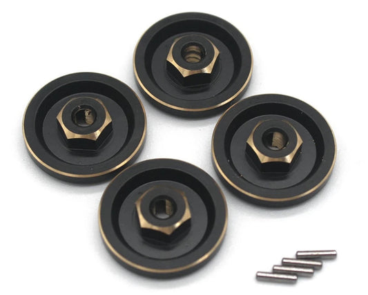 FCX24m Wheel Weights Kit - brass wheel weights for FMS 1:24 RC Crawler