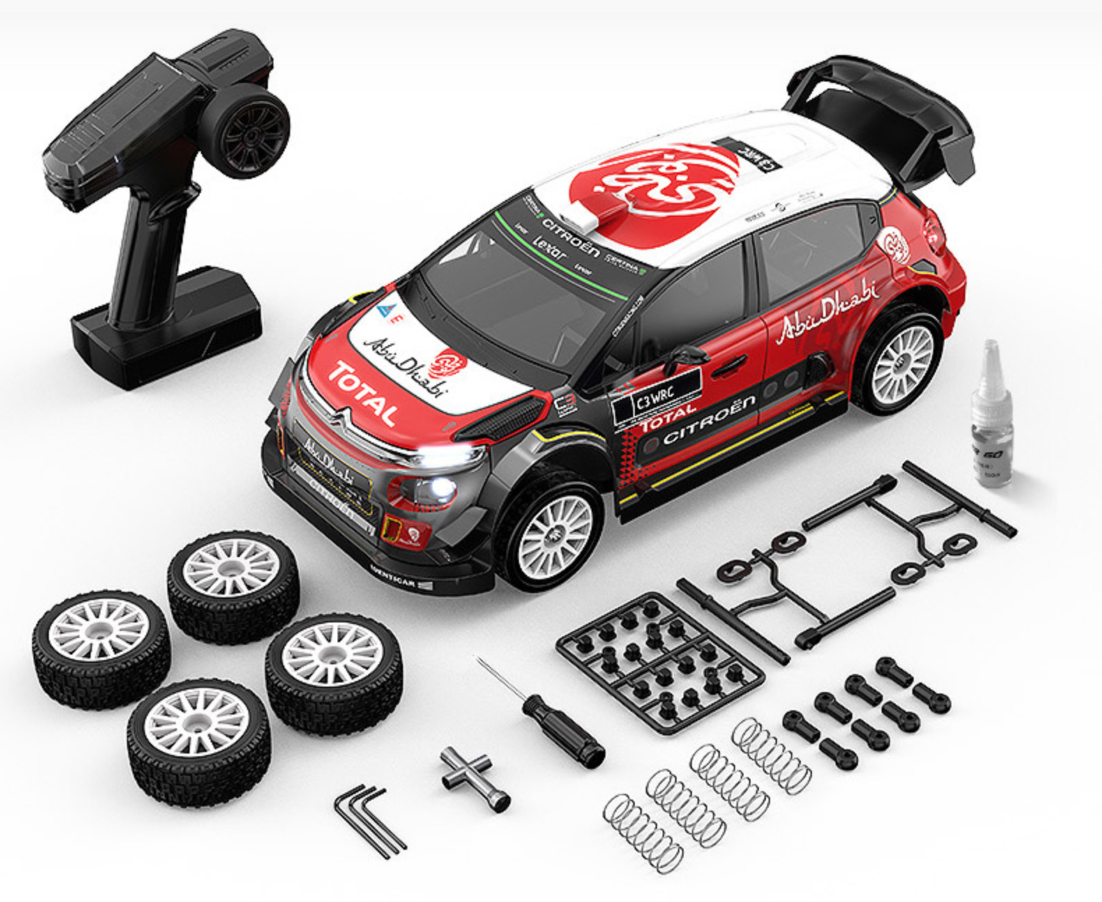 MJX Hyper Go 10303 Citroen C3 WRC RC rally car - side view