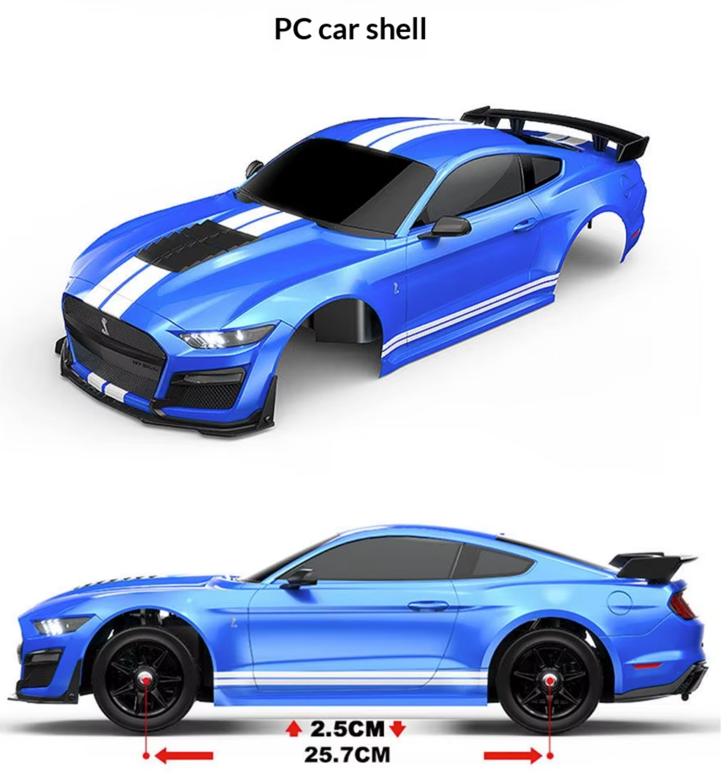 MJX Hyper Go 10306 Ford Mustang Shelby GT500 1:10 Drift Car - UK Stock – Brushless 2/3S