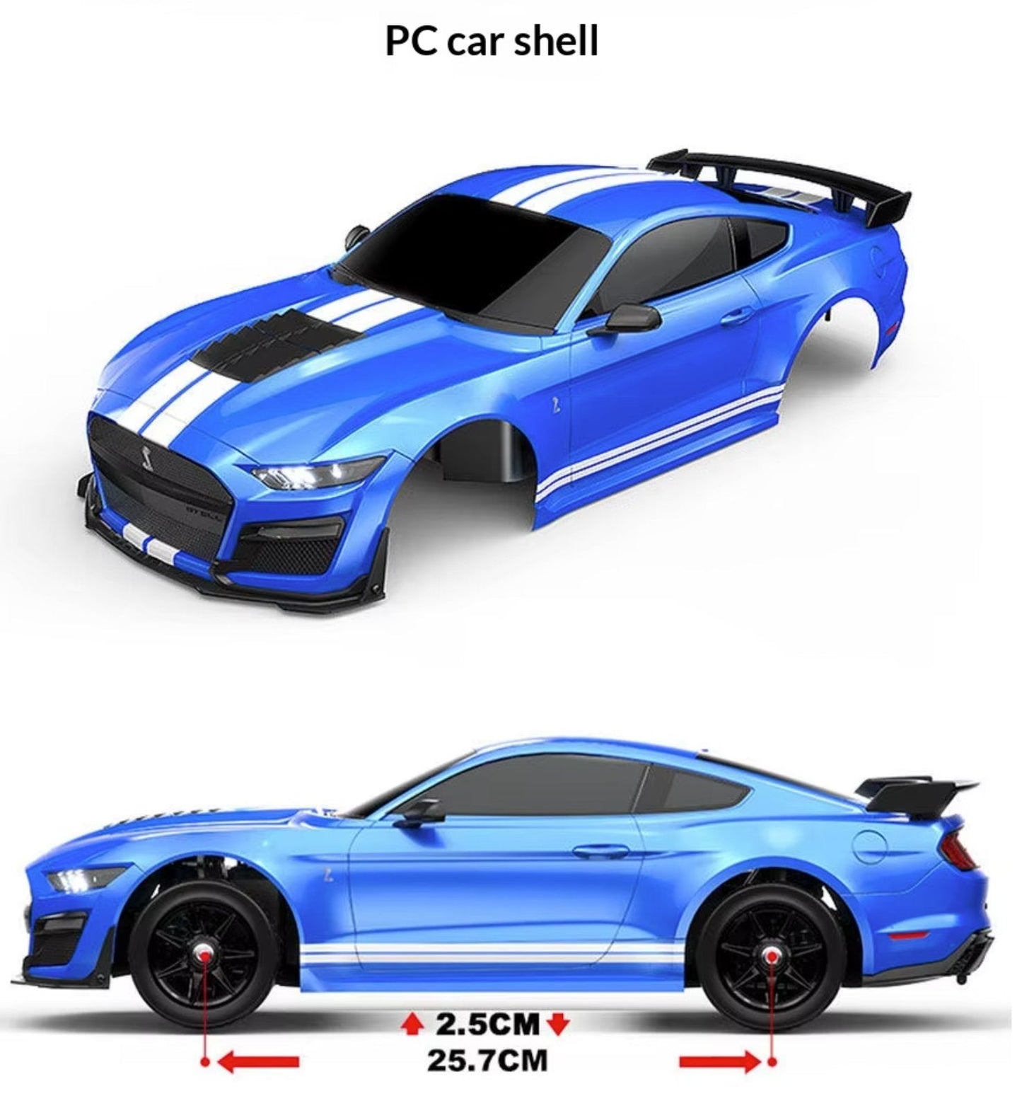 MJX Hyper Go 10306 Ford Mustang GT500 RC drift car - feature detail 9