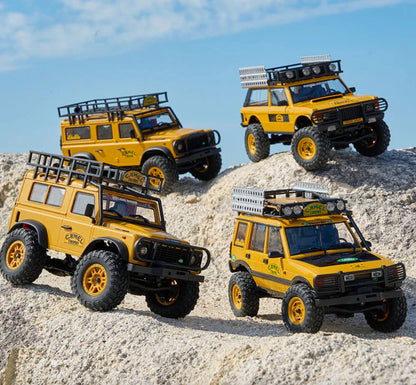 FMS FCX24M 1:24 Land Rover Defender D110 RTR Yellow RC Crawler 2 speed - UK Stock