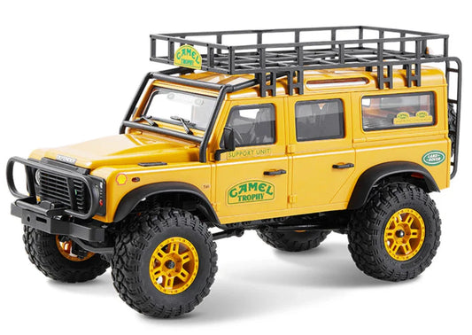 FMS FCX24M 1:24 Land Rover Defender D110 RTR Yellow RC Crawler 2 speed - UK Stock
